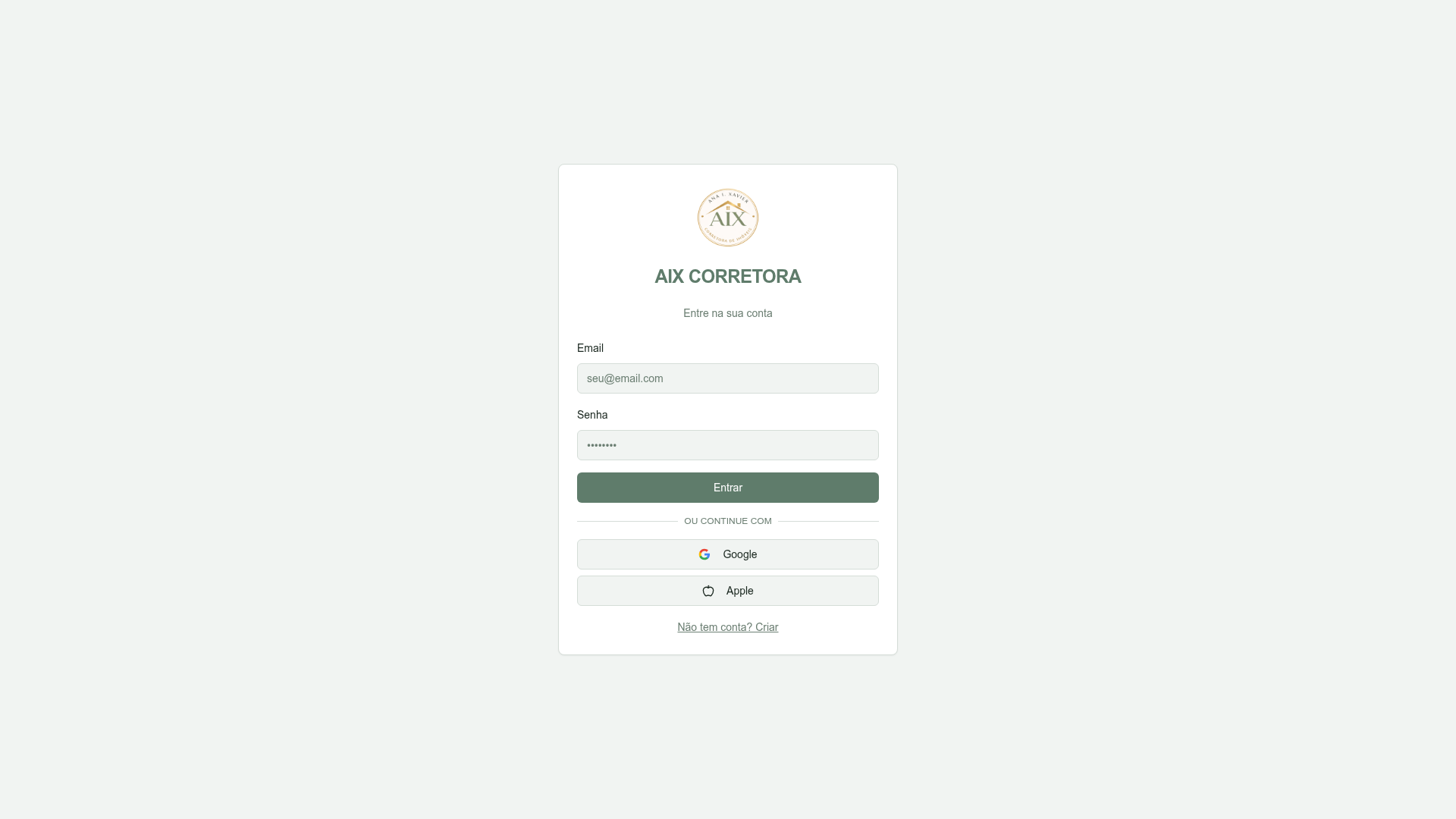 Capa do projeto AIX Corretora — App de Gestão